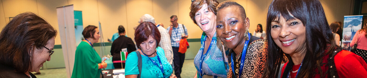 Women at a conference
